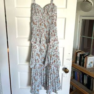 Lulus tiered bustier wildflower dress